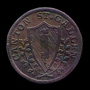 Obverse - Swiss - 1/2 Bazen - 1814