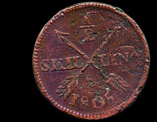 Reverse - Sweden - 1/2 Skilling 1805