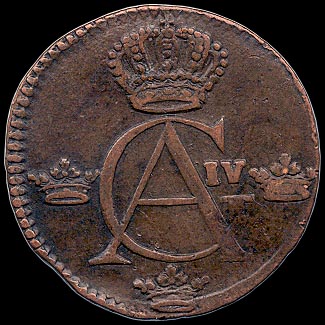 Obverse - Sweden - 1/4 Skilling 1806