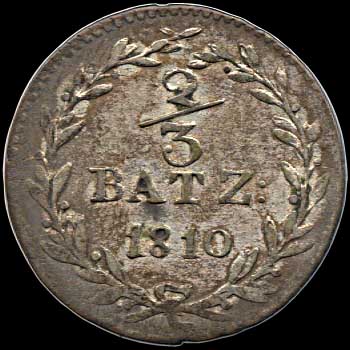 Reverse - Swiss - 2/3 Batzen - 1810