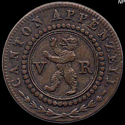 Obverse - Swiss - 1 Kreuzer - 1813