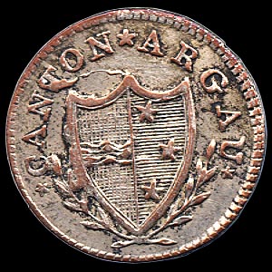 Obverse - Canton Argau - 2 Rappen - 1814