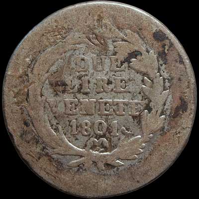 Reverse - Venice (Austria) - 2 Lira (1801)