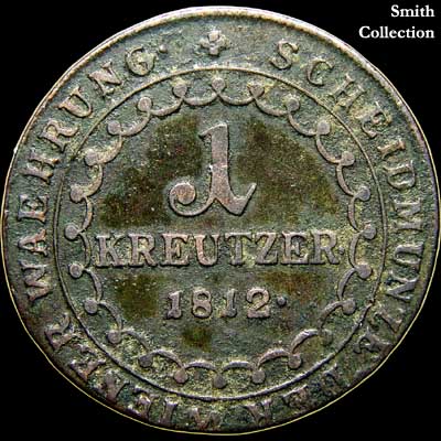 Reverse - Austria - 1 Kreutzer 1812