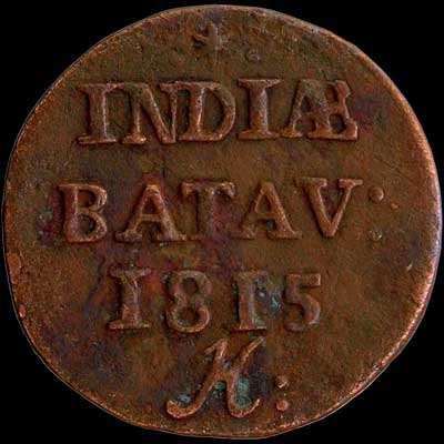 Reverse - Napoleonic East Indies - 1 Dute (1808)