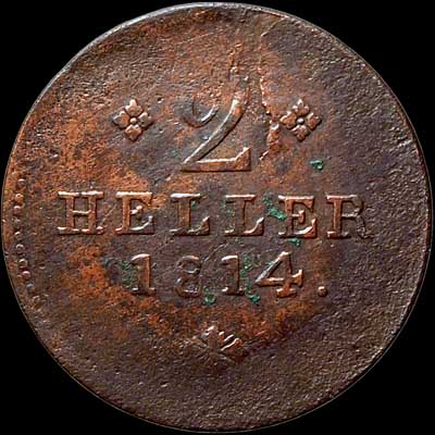 Reverse - Hesse-Cassel - 1814 - 2 Heller