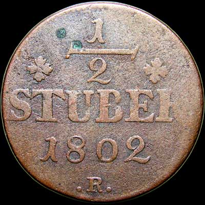 Reverse - Julich - Berg - 1802 - 1/2 Stuber