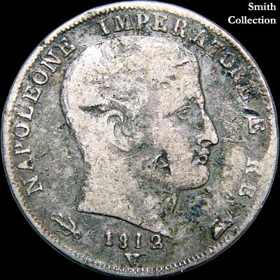 Obverse - Kingdom of Napoleon - 1 Lira (1812)
