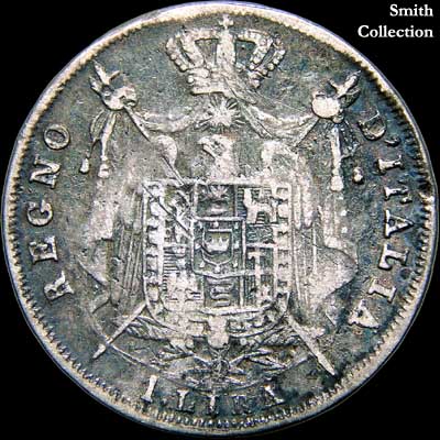 Reverse - Kingdom of Napoleon - 1 Lira (1812)