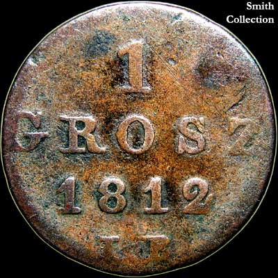 Reverse - Grand Duchy of Warsaw - 1812 - 1 Grosz