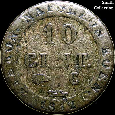 Reverse - Westphalia - 10 Centimes - 1812